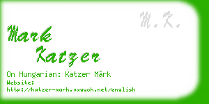 mark katzer business card